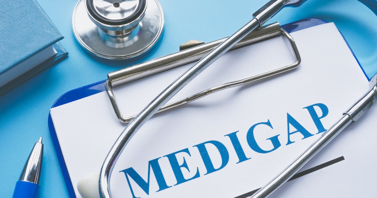 Medigap policy document and stethoscope representing Medicare Supplement insurance coverage options